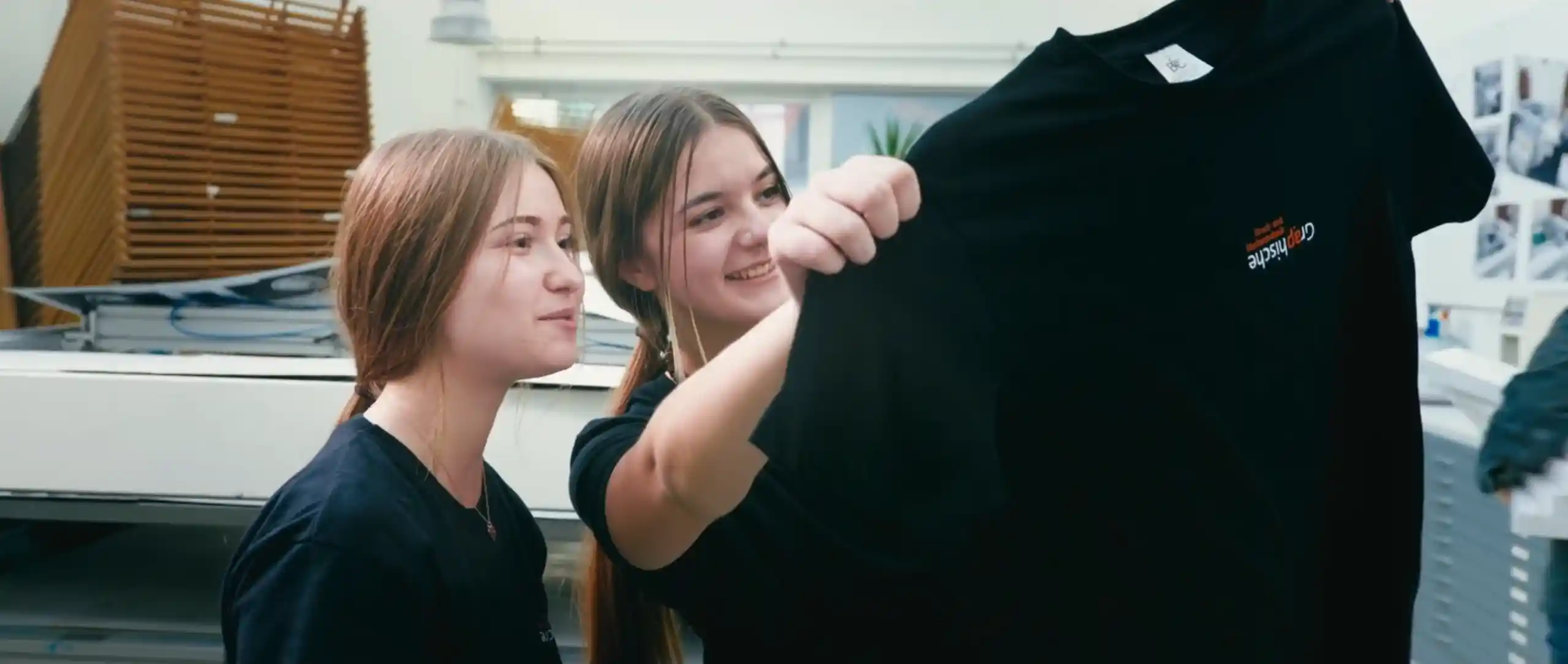 Szene aus dem fertigen Imagefilm der Graphischen