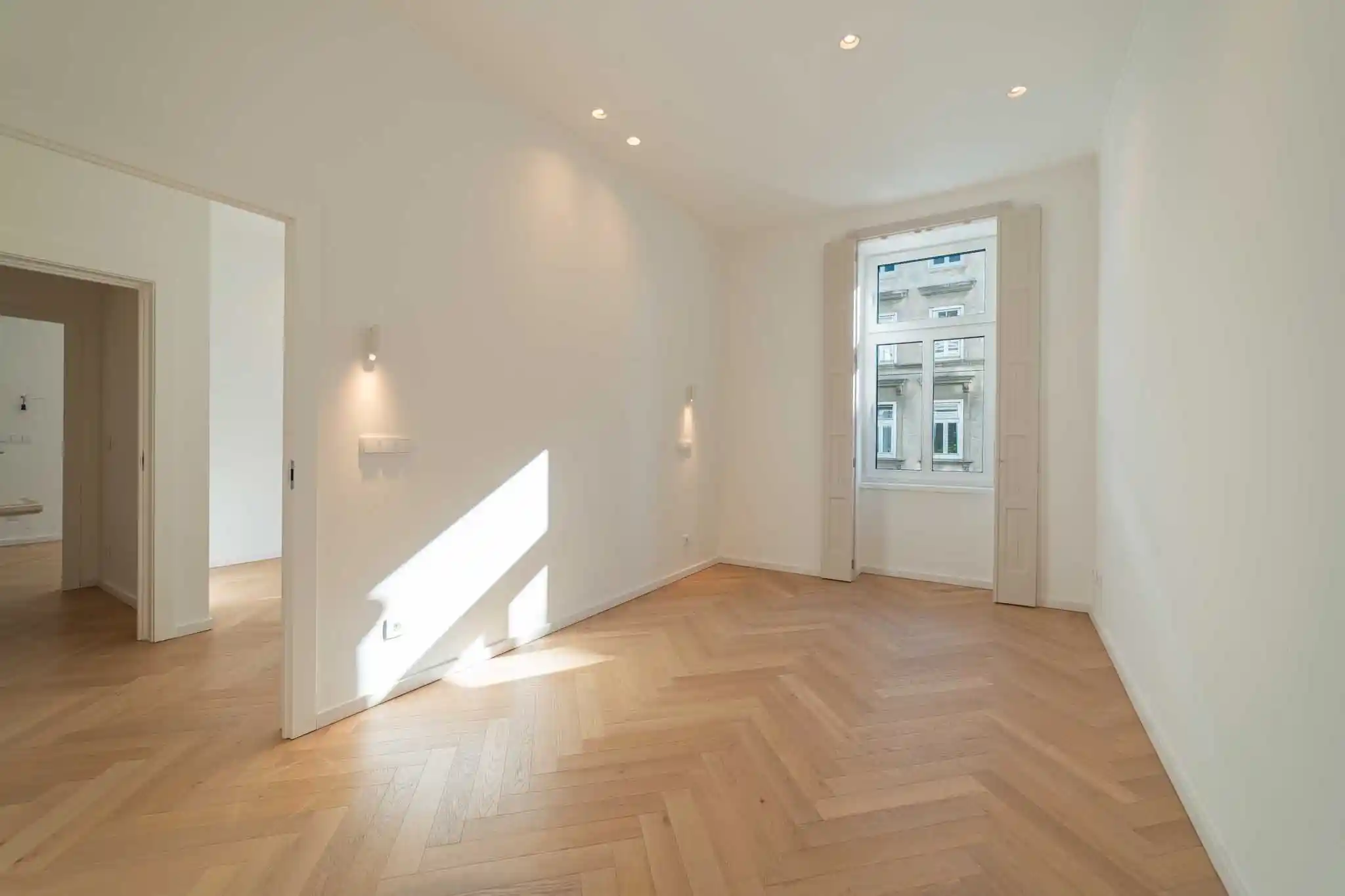 HDR-Aufnahme eines Altbau-Schlafzimmers