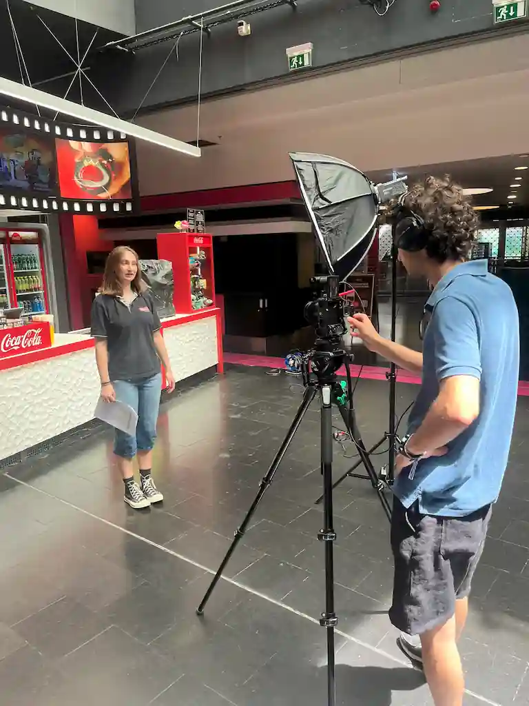Aufnahme eines Instagram Reels vor Ort beim Kunden