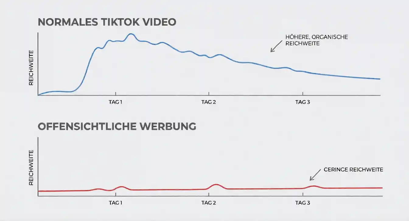 Die unterschiedliche Performance zwischen Organischem Content und Werbung auf TikTok